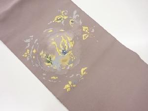 本綴れ抽象花鳥模様織出し名古屋帯